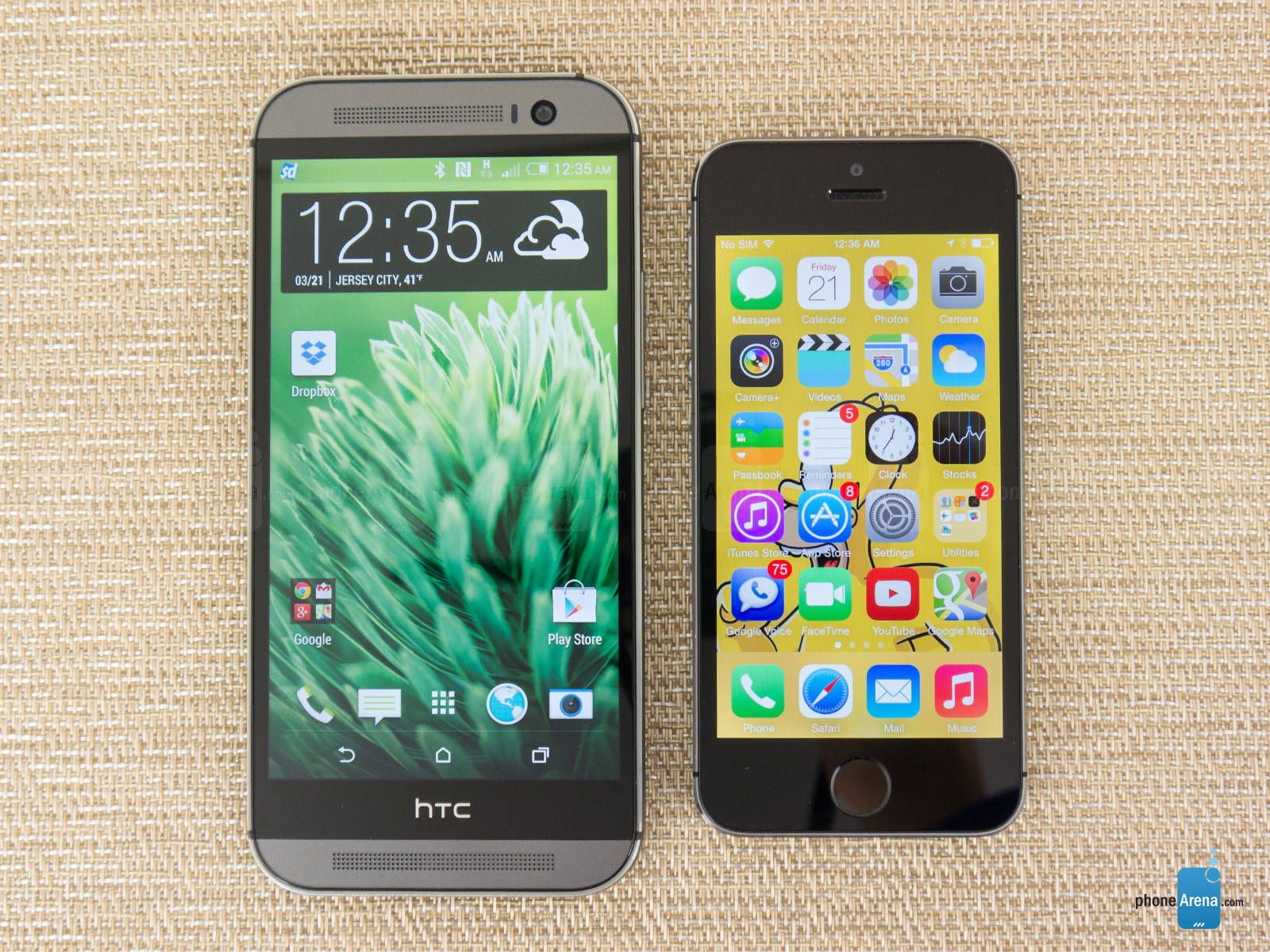 iphone 5s và HTC ONE 8.1