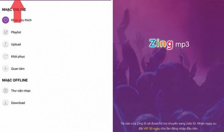 Cách tải nhạc chất lượng cao thông qua tài khoản
